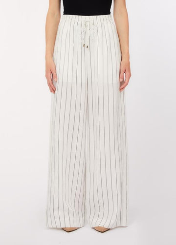 pantalone gessato WA6368T4818 03Q45 LIU JO WHITE 