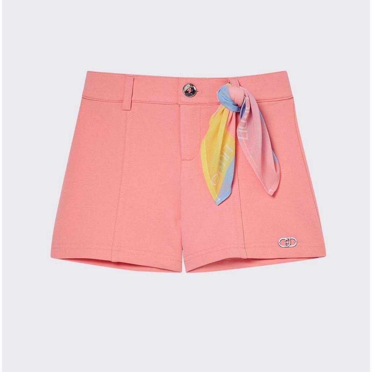 shorts con foulard KA6037FS090 X0244 LIU JO JUNIOR 