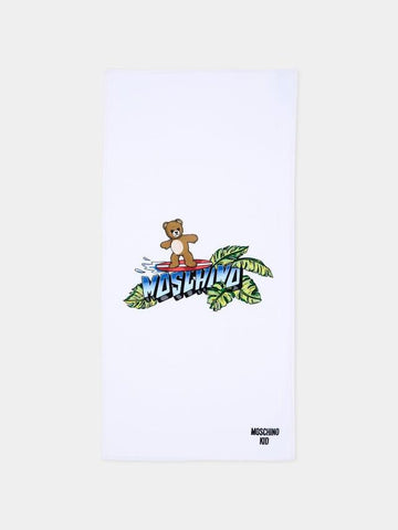 telo mare con logo HTX01B LGA24 10101 MOSCHINO KIDS 