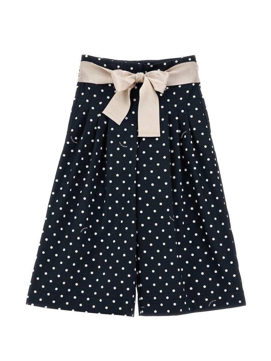 pantalone con cinta e pois 11G414 7600 5099 MONNALISA 