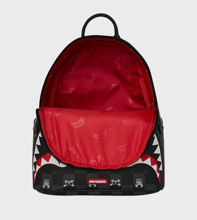 Gray Peeking Character Check Savage Backpack Sprayground 910B8908 NSZ SPRAYGROUND 