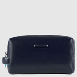PIQUADRO beauty case in pelle Blu