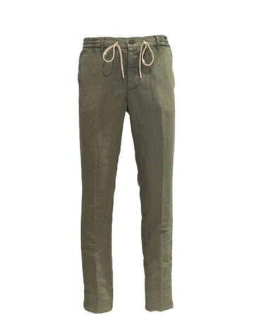 pantalone lino spiaggia SPIAGGIADG0270 VERDEA BERWICH 