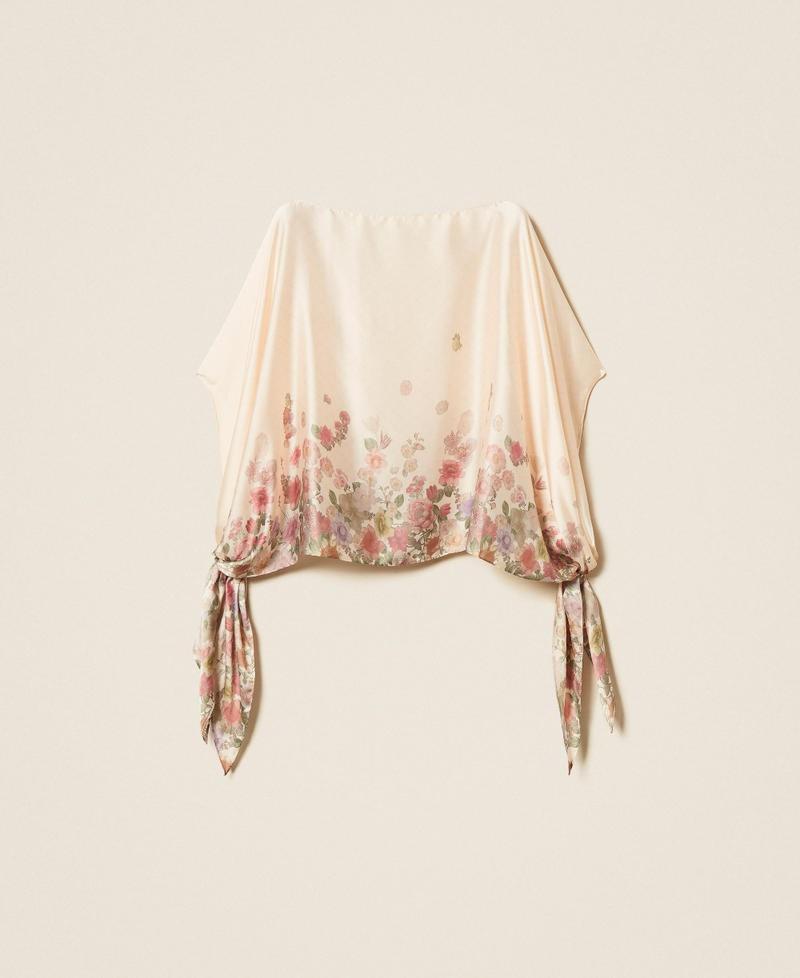 poncho con stampa fiocchi 261TO5110 13588 TWINSET 