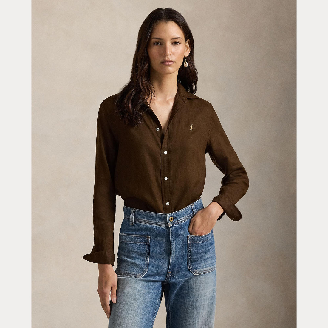 camicia in lino 211-970730 508 RALPH LAUREN POLO 