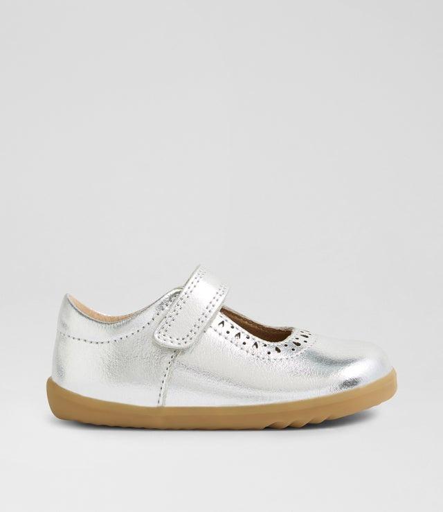 sandalo in pelle laminata BQ10444SILAB SILVER BOBUX 