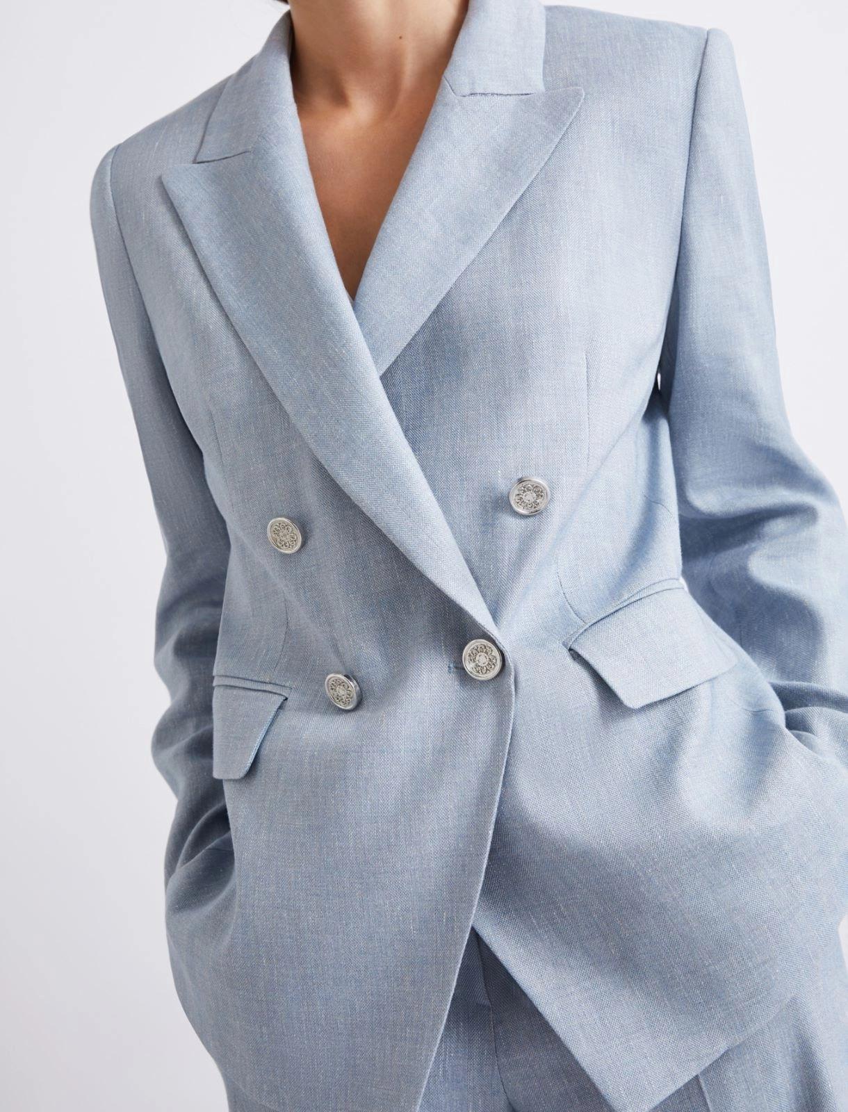 blazer in chevron misto lino MLLBUSSOLA 003 MARella 