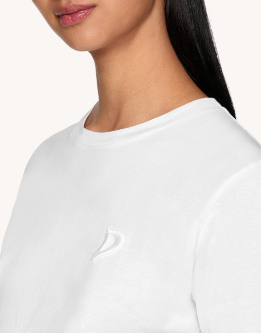 t-shirt logo ricamato in tono S746JF0271DFZ4 000 DONDUP 