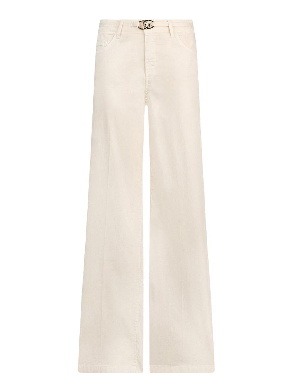 pantalone con cintura WA6274T9257 41208 LIU JO WHITE 