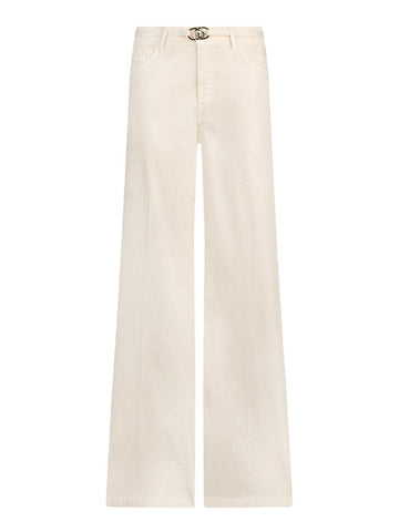 pantalone con cintura WA6274T9257 41208 LIU JO WHITE 