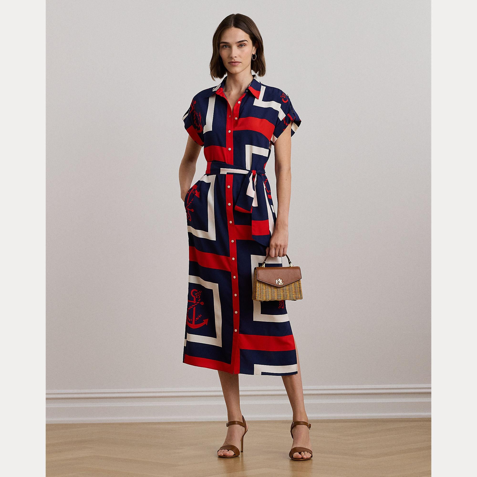 abito a camicia con stampa 200-962942 001 LAUREN RALPH LAUREN 
