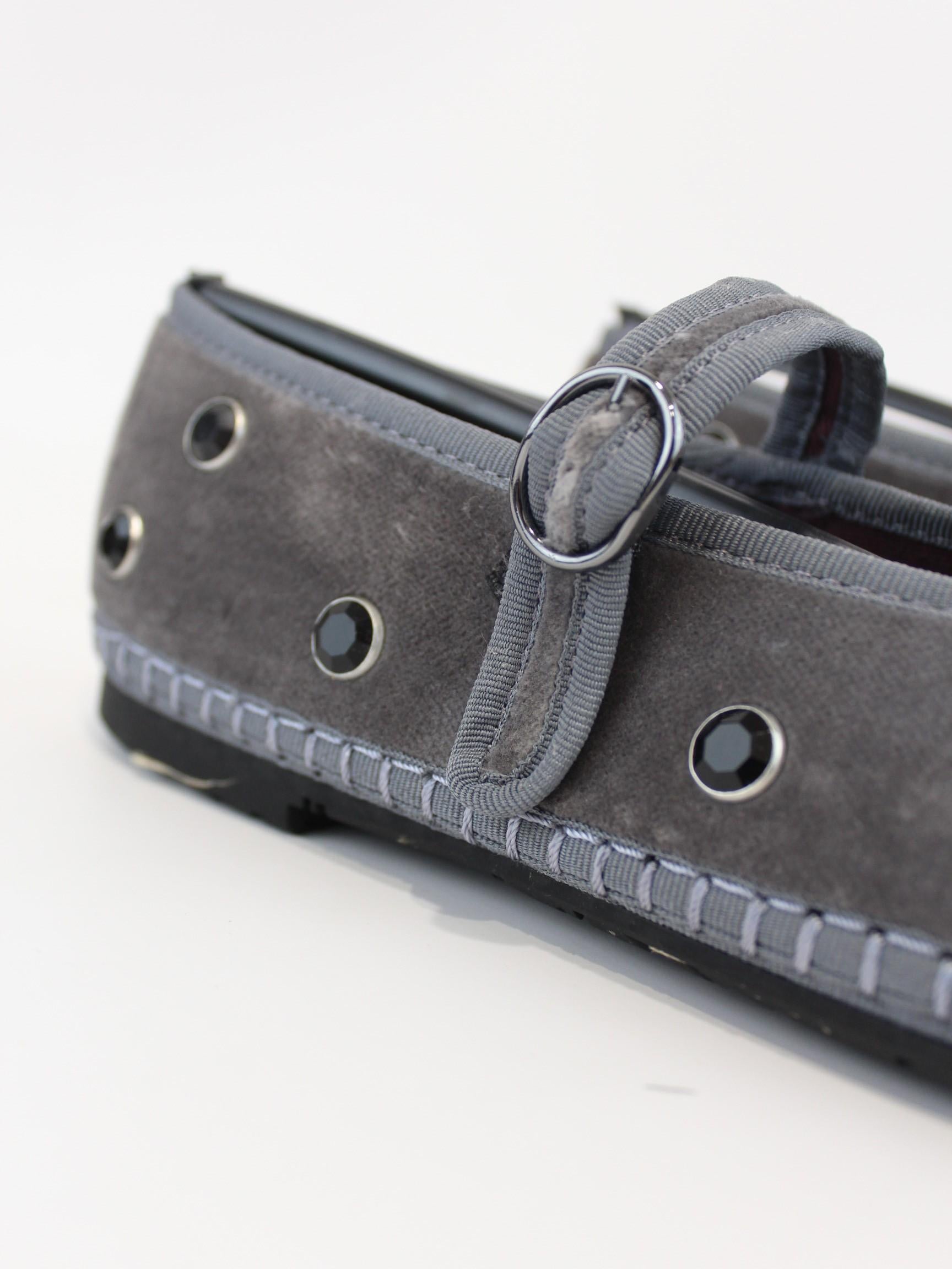 ballerina mae con applicazioni MAE CRISTAL GREY FLABELUS 