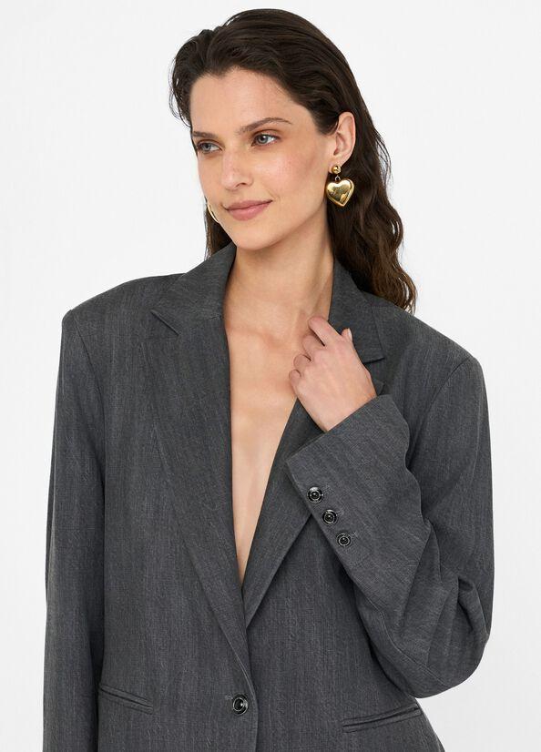 blazer in denim UF5141D0266 87457 LIU JO DENIM 