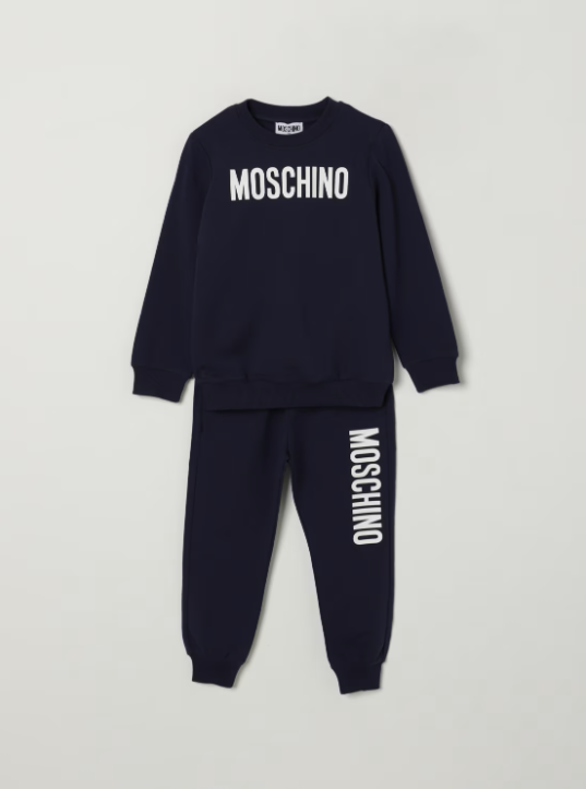 tuta con logo moschino HUK04ELDA21 40016 MOSCHINO KIDS 