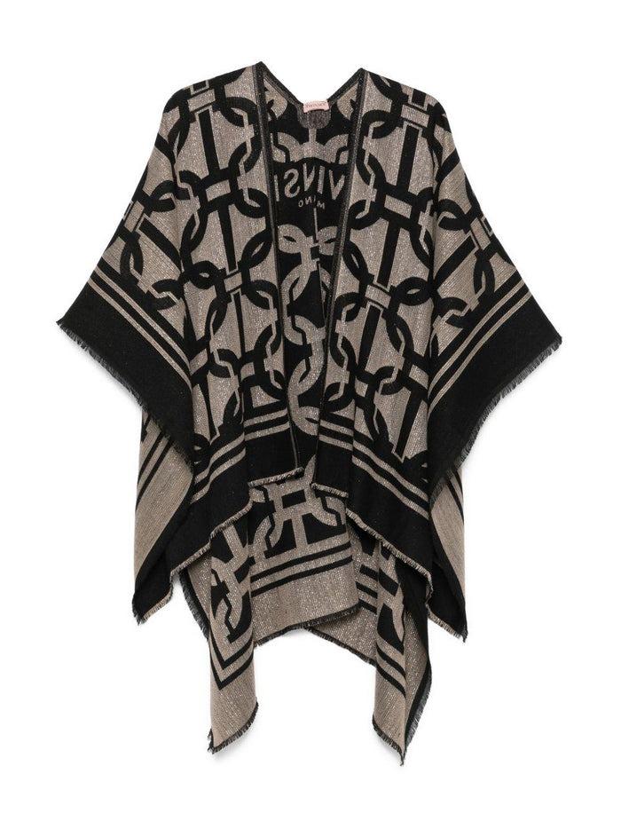 poncho con logo all over 252TA4370 00006 TWINSET 