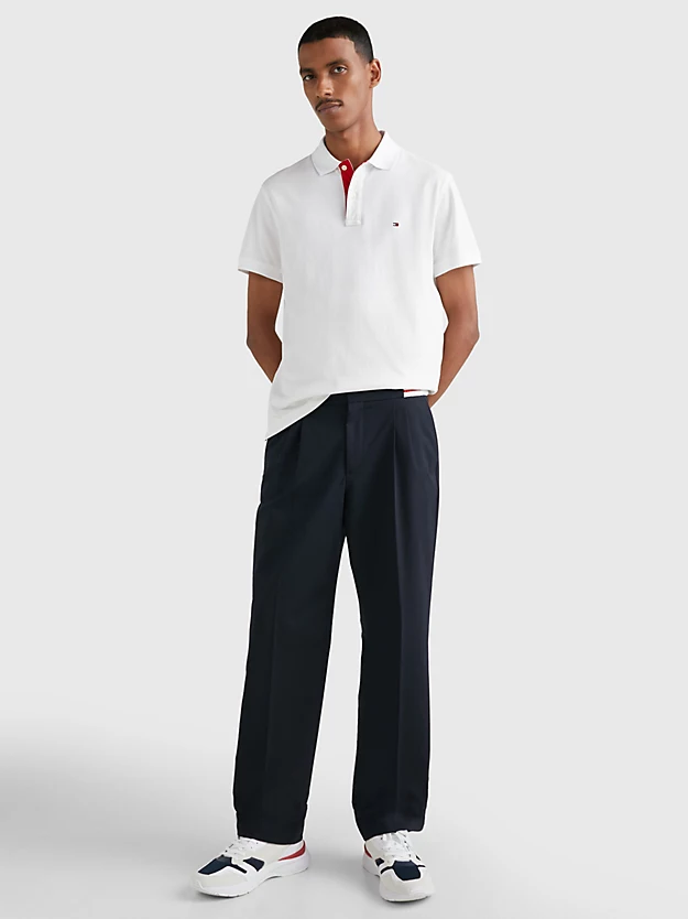 Polo con chiusura in contrasto MW0MW30756 YBR TOMMY HILFIGER 