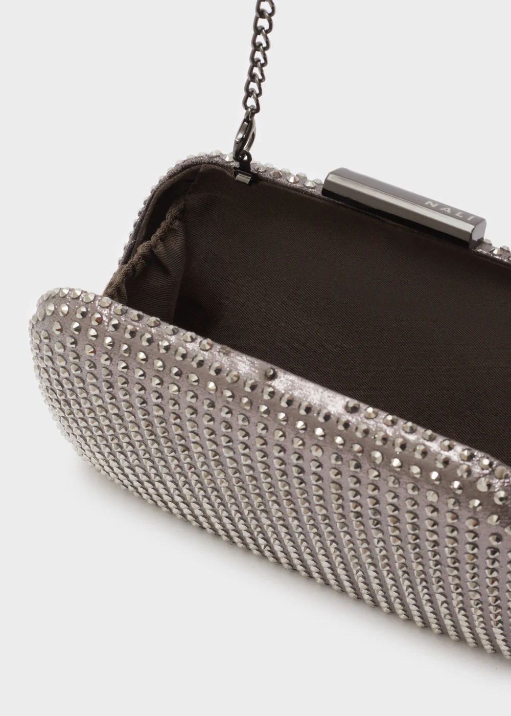 clutch argento con pietre MWPC0013 ARGENTO SCURO NALI' 