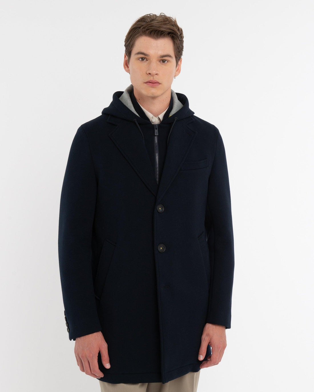 cappotto con cappuccio e pettorina 3932H8407C 253745 89 MANUEL RITZ 