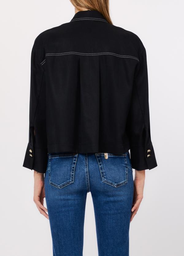 camicia cropped WA6265T414A 22222 LIU JO WHITE 