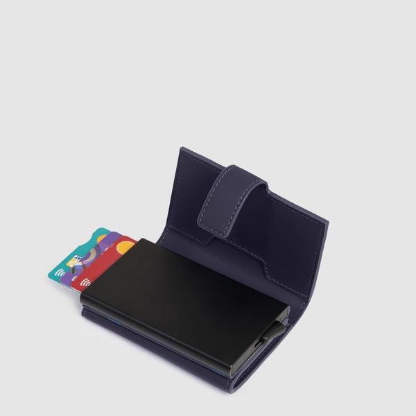 portacarte automatico PP5649C2OWR BLU PIQUADRO 