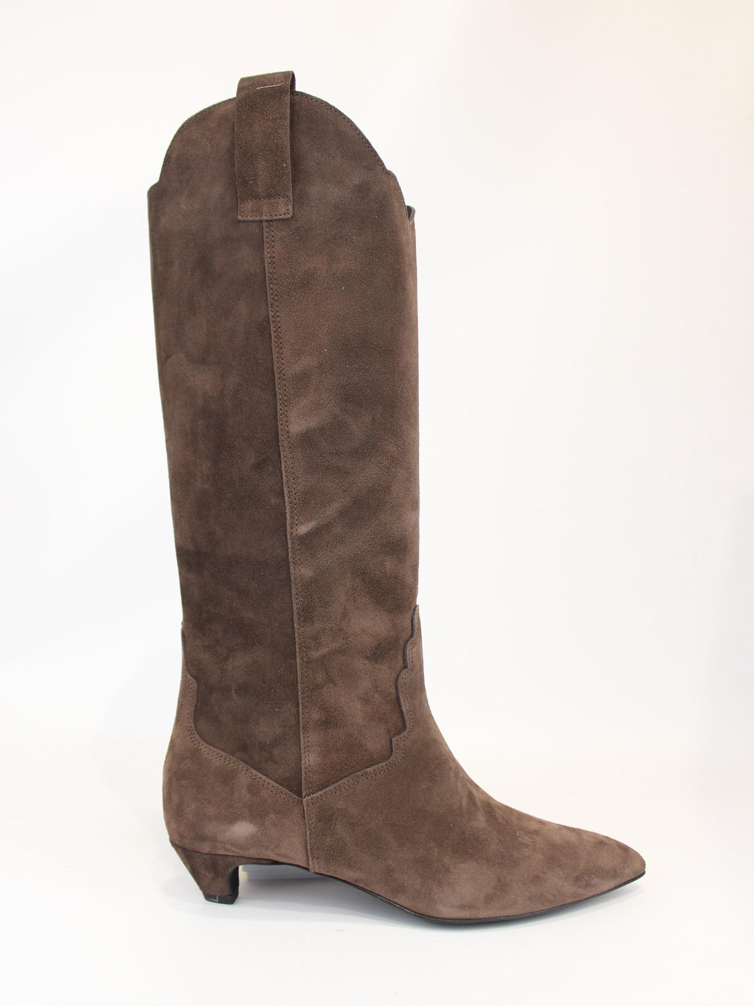 stivali in velluto con tacco basso NCRODRIGO CROSTA MORO OVYE' 