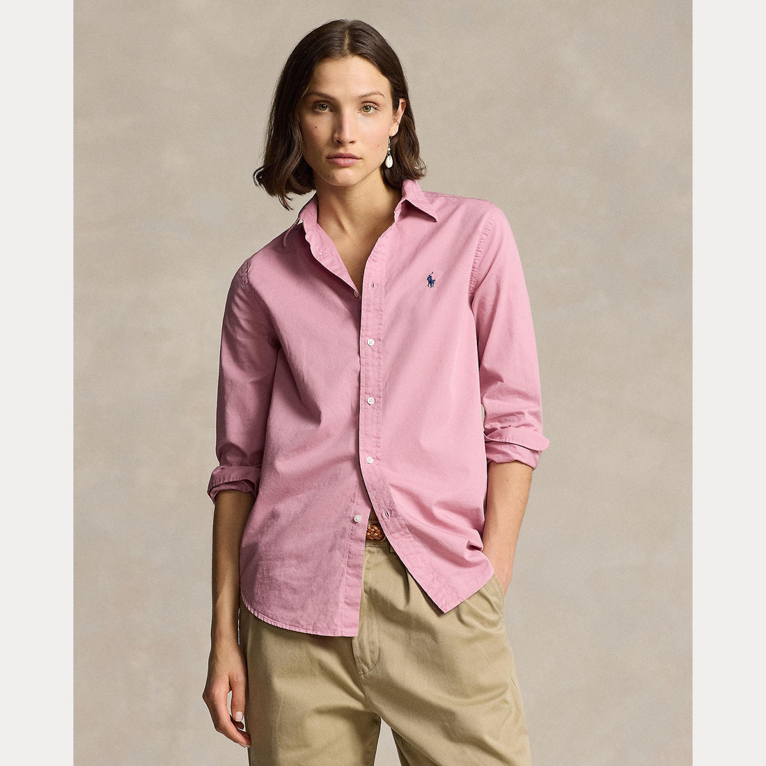 Camicia in twill di cotone con pony 211-932522 008 RALPH LAUREN POLO 
