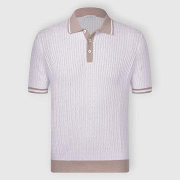 Polo in maglia a trecce 57113 20625 002 GRAN SASSO 