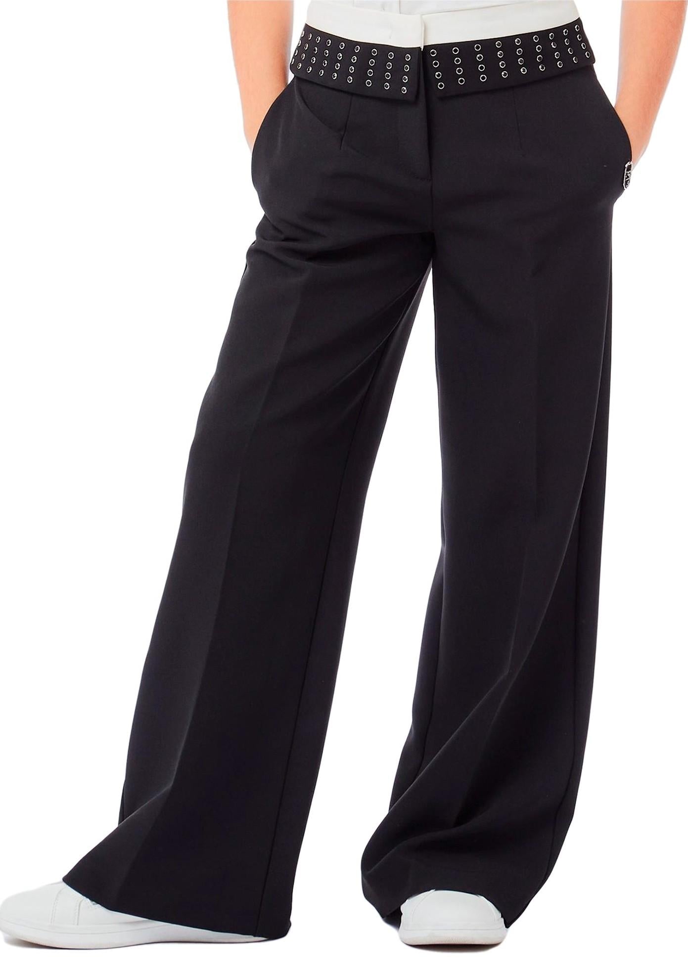 pantalone con applicazioni in vita GF5023T7896 22222 LIU JO JUNIOR 