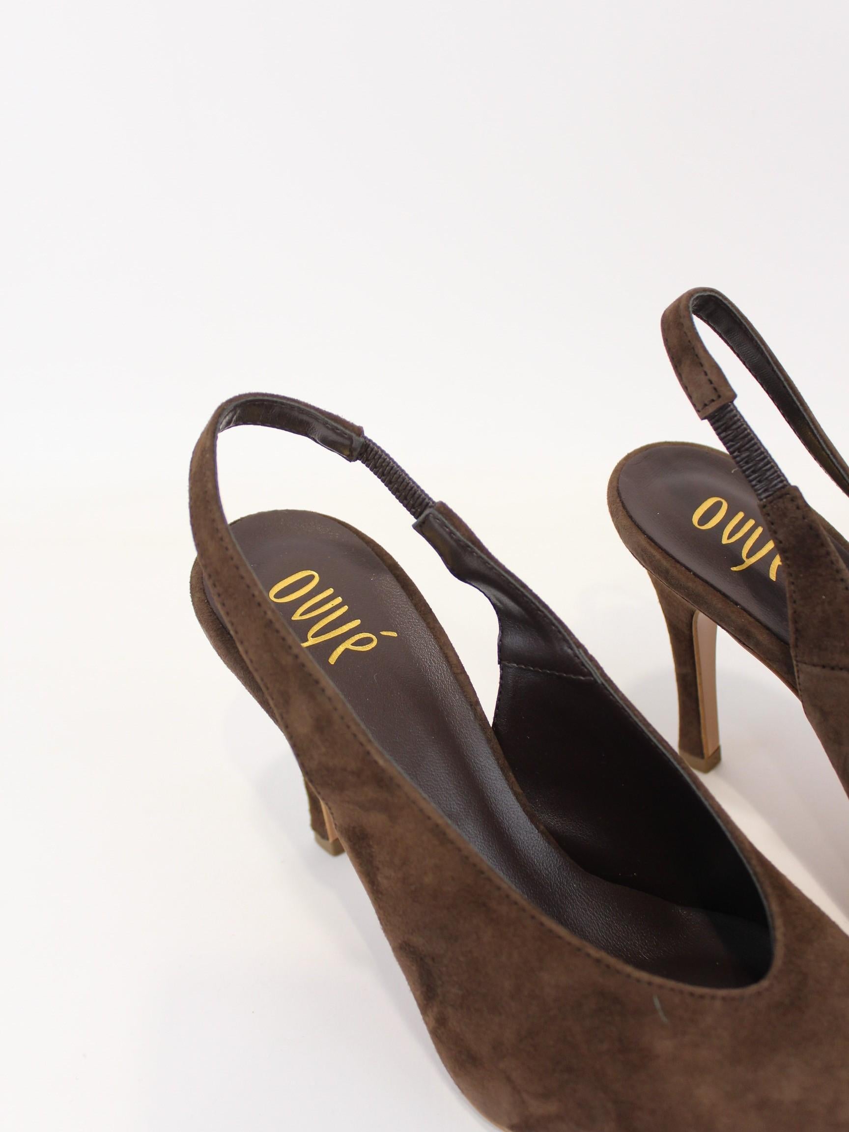 slingback in camoscio AC920CAM MORO OVYE' 
