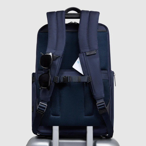 zaino multiscompartimento da viaggio CA6648BR2 BLU PIQUADRO 