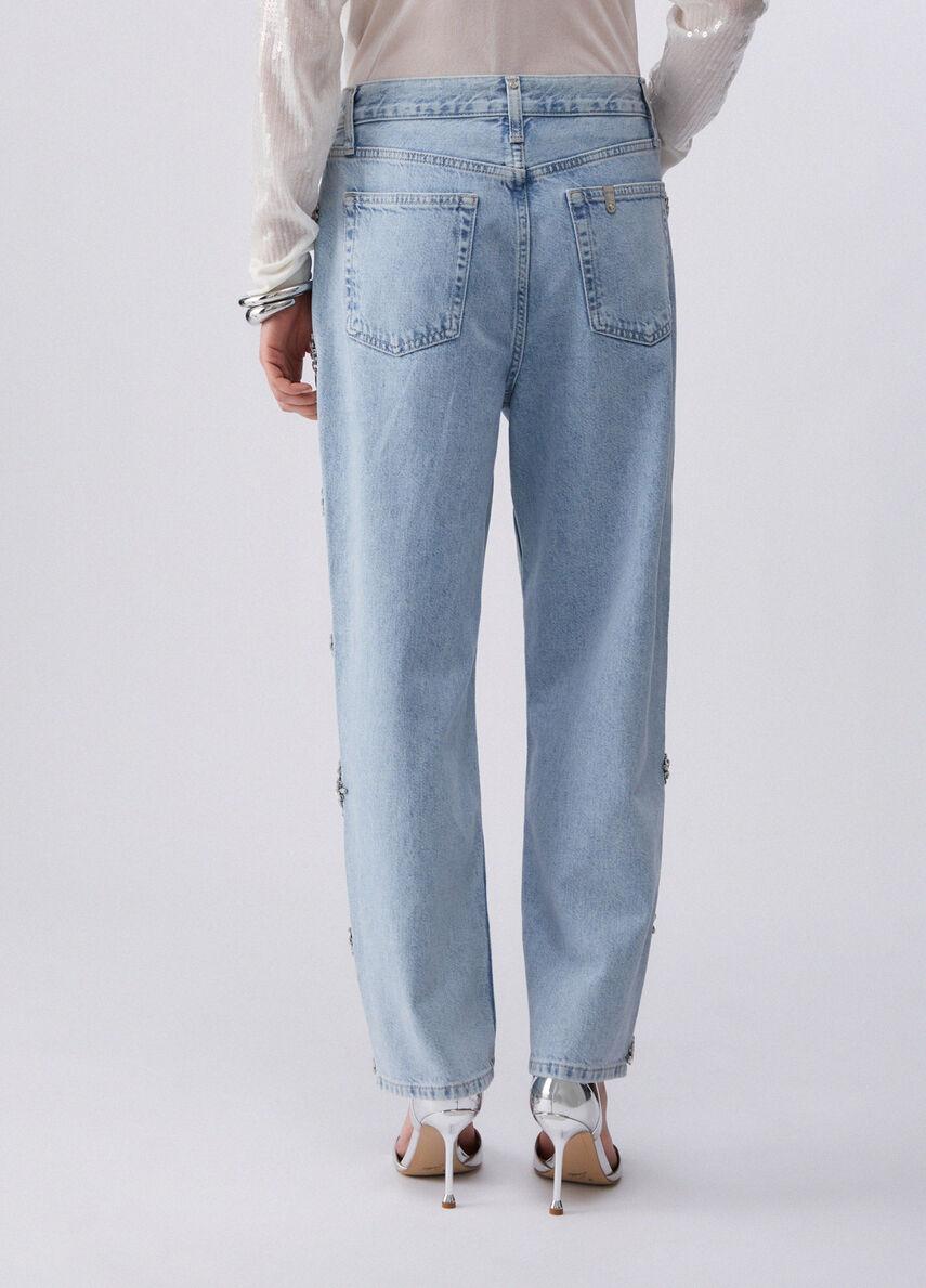 jeans straight con gioiello UA6196D4854 79019 LIU JO DENIM 