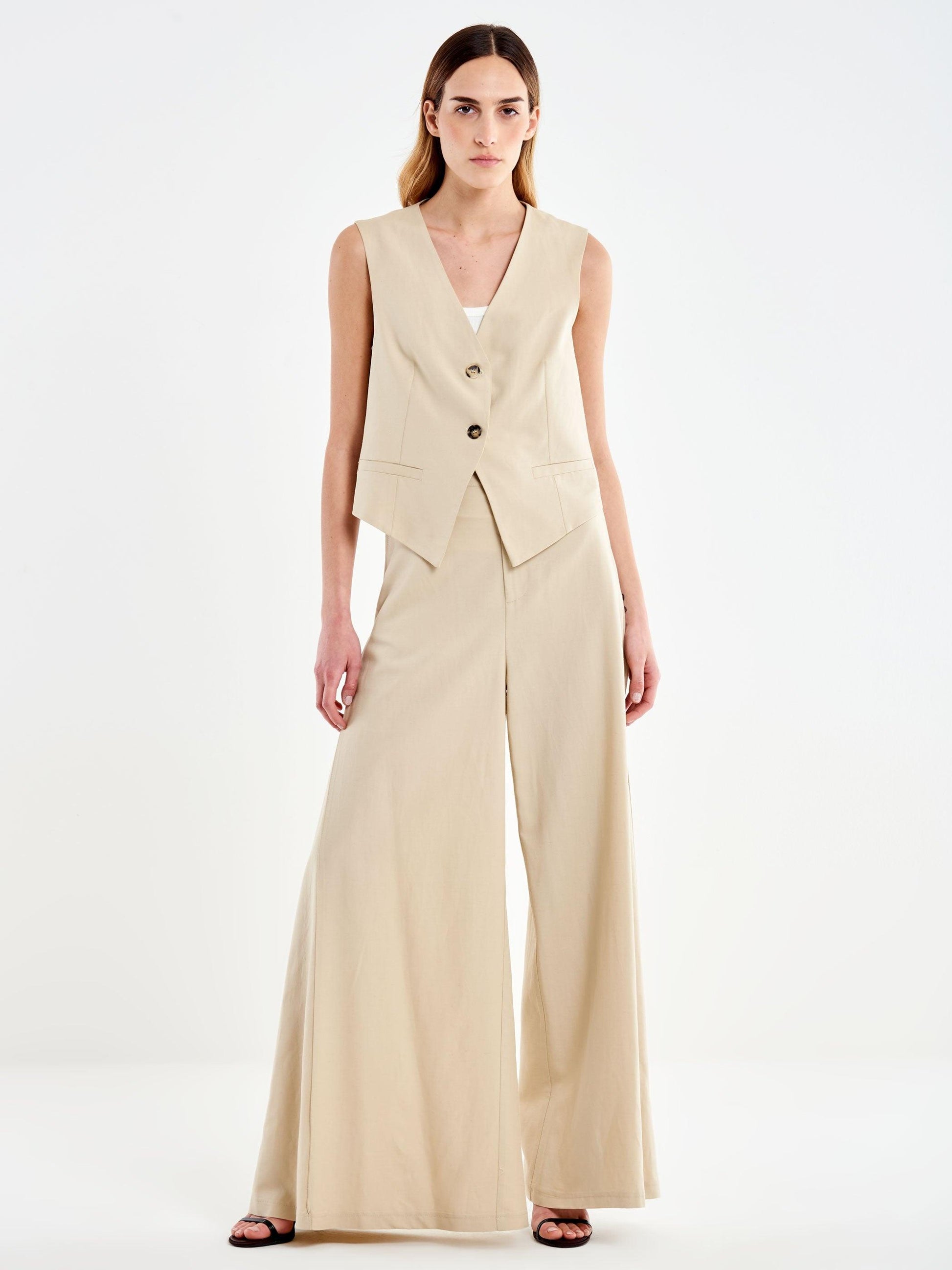 Pantalone ampio TAB1617 BEIGE VICOLO 