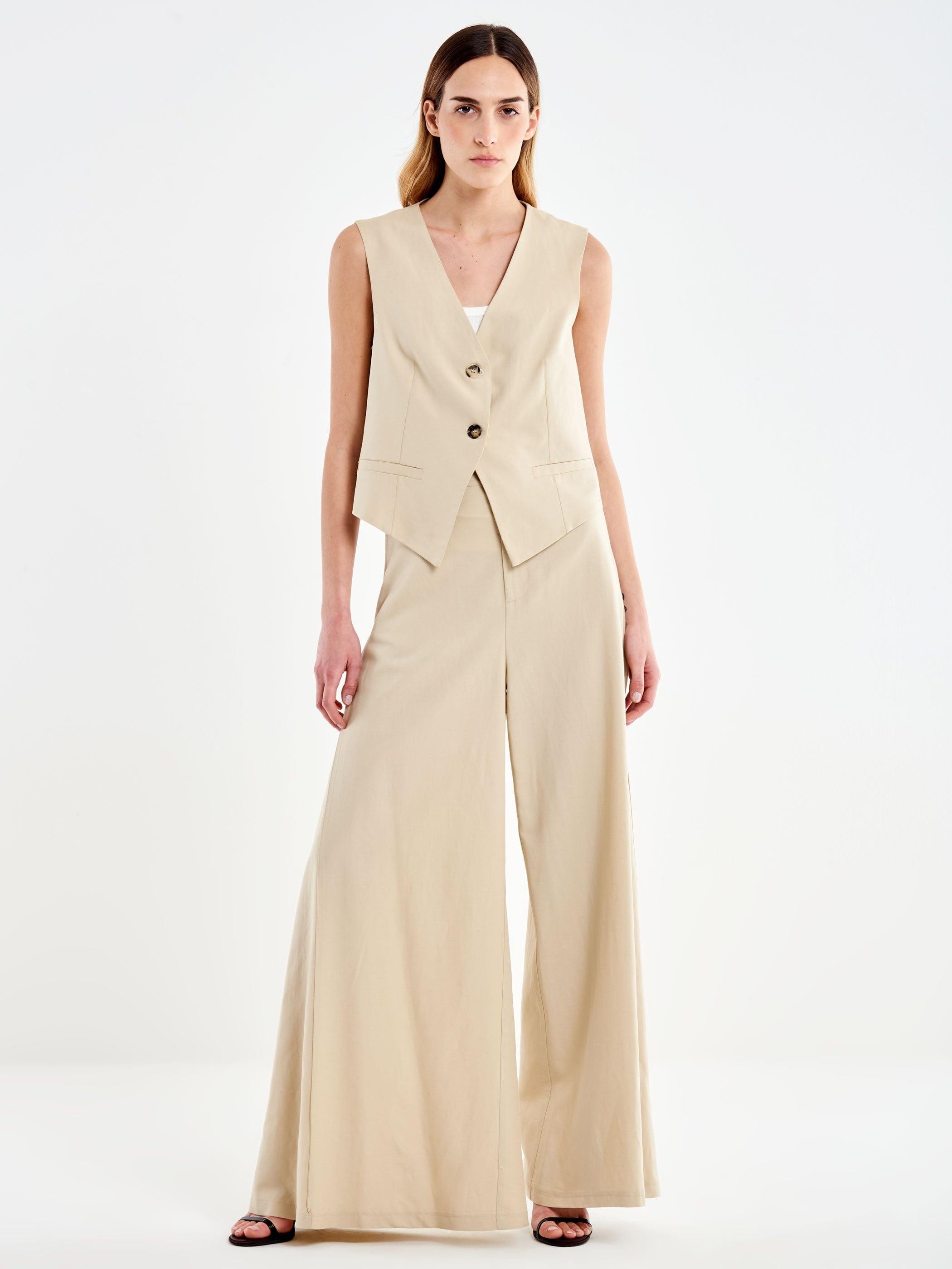 Pantalone ampio TAB1617 BEIGE VICOLO 