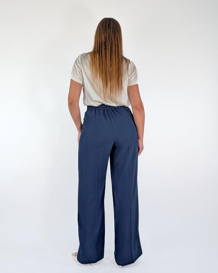 pantalone elasticizzato TF0360 BLU VICOLO 