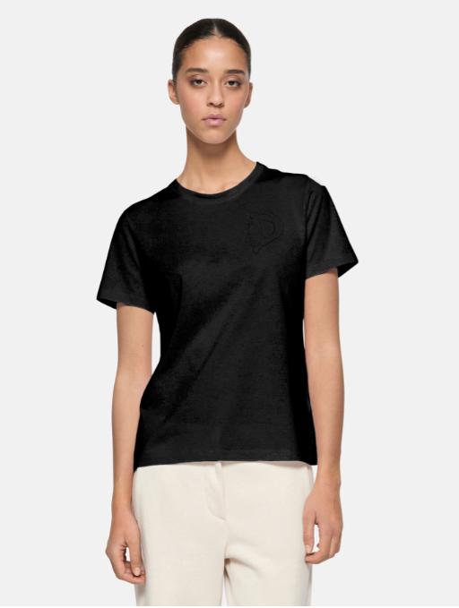 t-shirt con logo grande S746 JF0271D IC8 999 DONDUP 