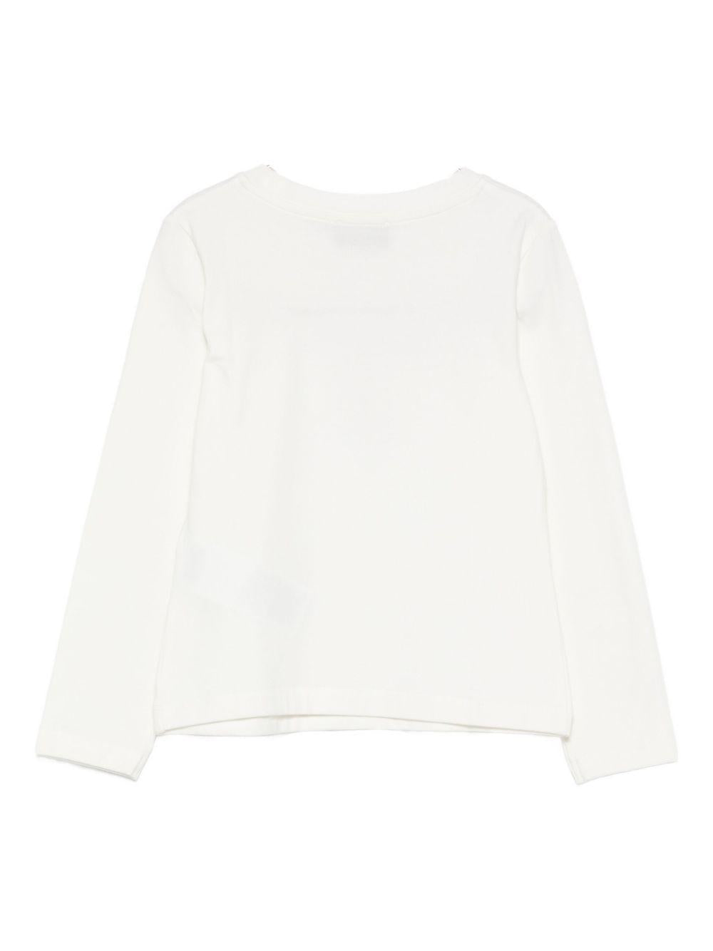 t-shirt maniche lunghe orsetto HDO010LBA11 10063 MOSCHINO KIDS 