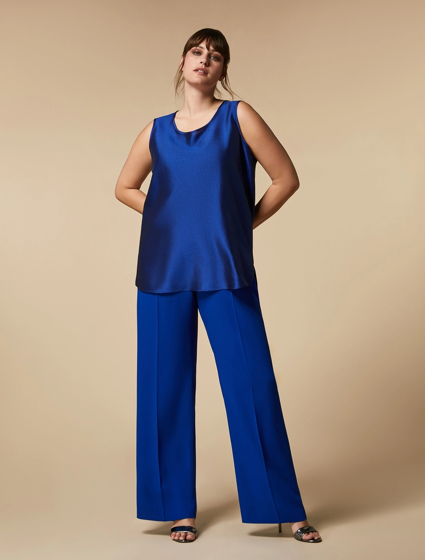 pantalone in crepe envers satin AGILE 001 MARINA RINALDI 