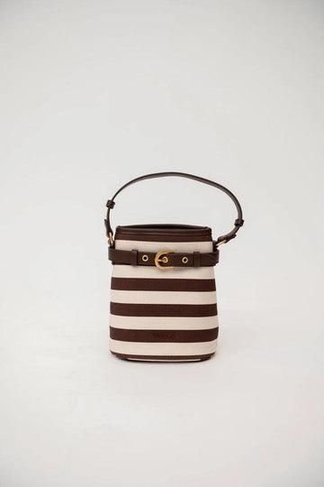 Borsa a righe XAB044 ABF MORO/BURRO VICOLO 