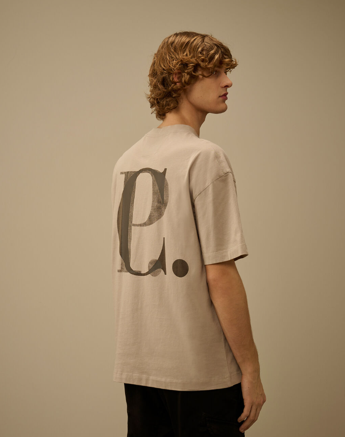 t-shirt sleeve logo 20CMTS087A 005100W 904 CP COMPANY 