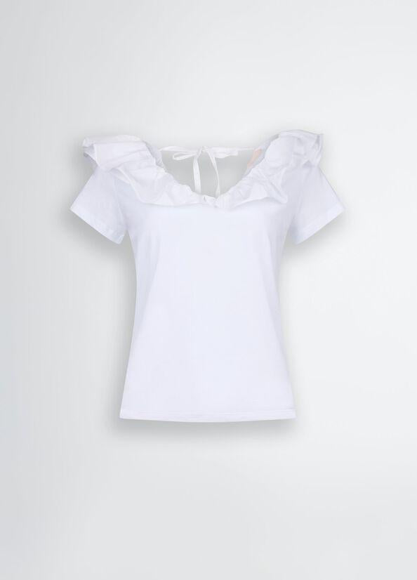 T-shirt con rouches WA5364J6308 W9434 liU JO 