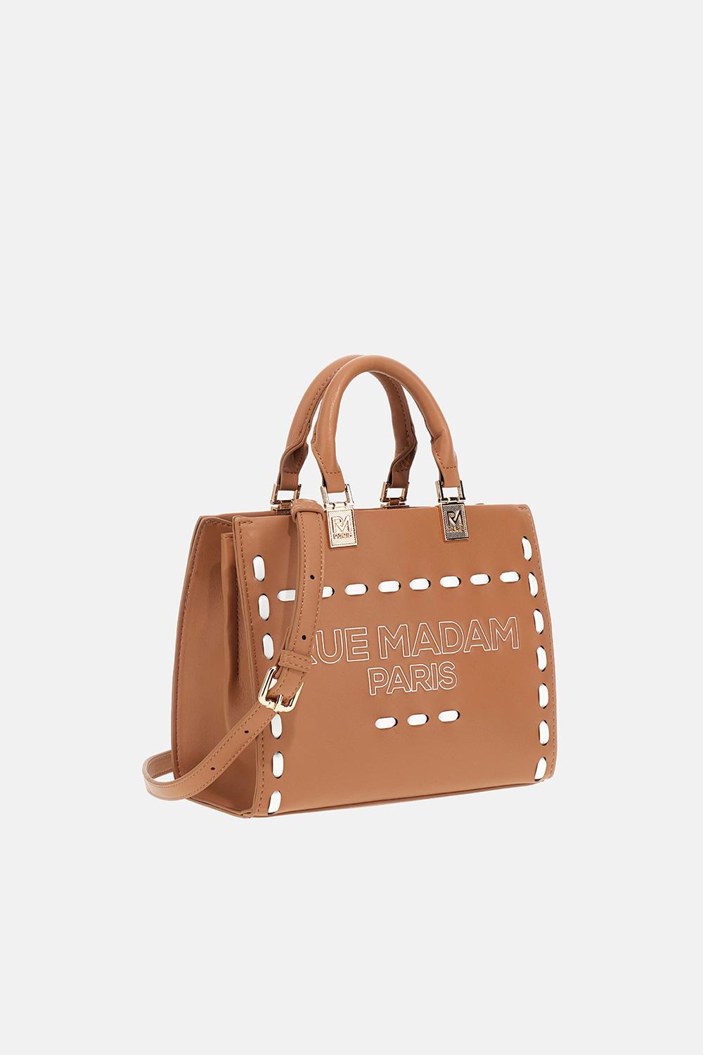 Borsa iconique mini tote 1532ICONIQUE COGNAC RUE MADAM PARIS 