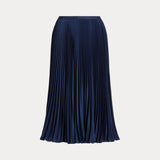 RALPH LAUREN POLO gonna plisse Blu