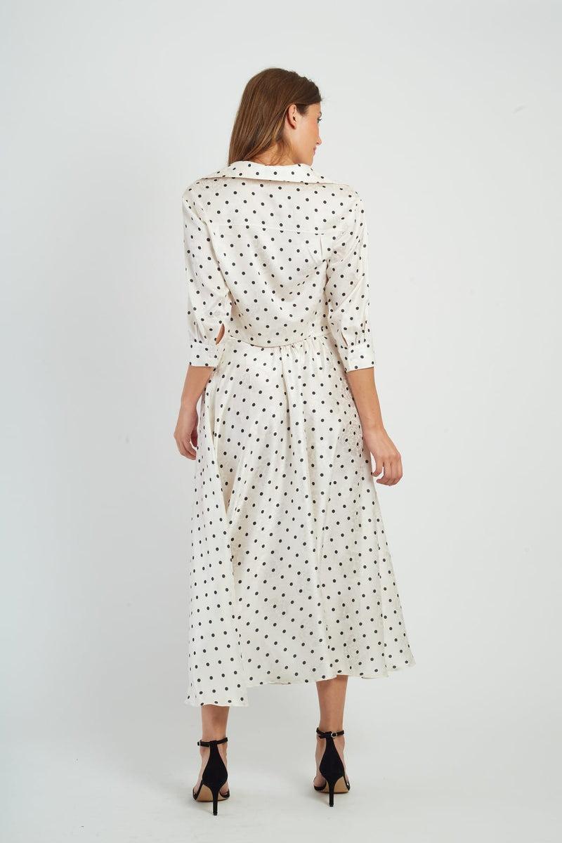 camicia corta in raso P620003 ADELE ECRU DERHY 