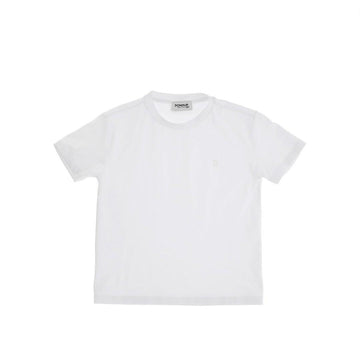 t-shirt con logo ricamato in tono DMTS048 JE017 B000 DONDUP KIDS 