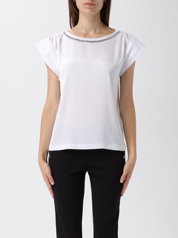 t-shirt con gioiello al collo UF5262J6308 11111 LIU JO DENIM 
