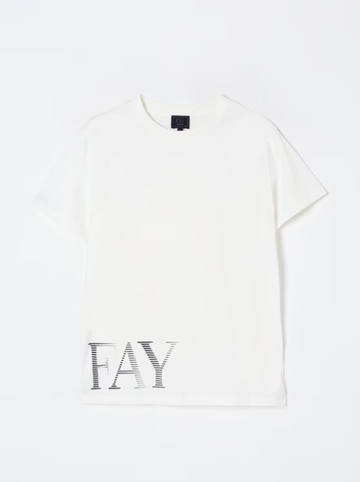 t-shirt con logo al fondo FW8P81 Z1173 178MC FAY 