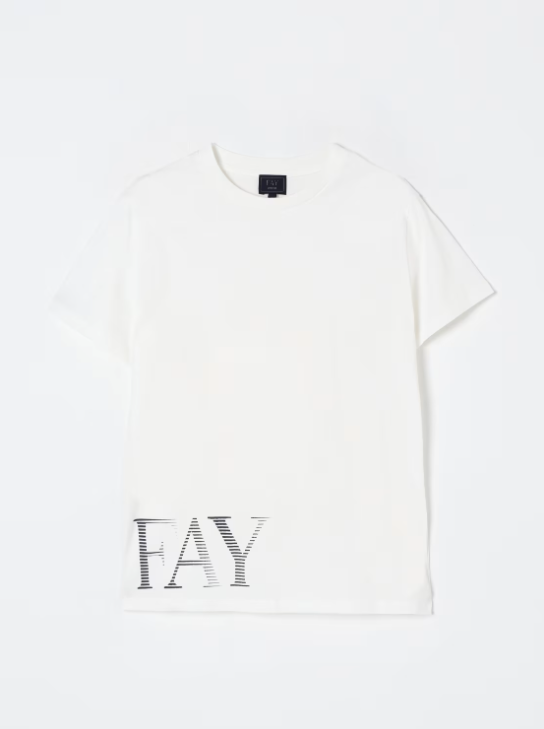 t-shirt con logo al fondo FW8P81 Z1173 178MC FAY 