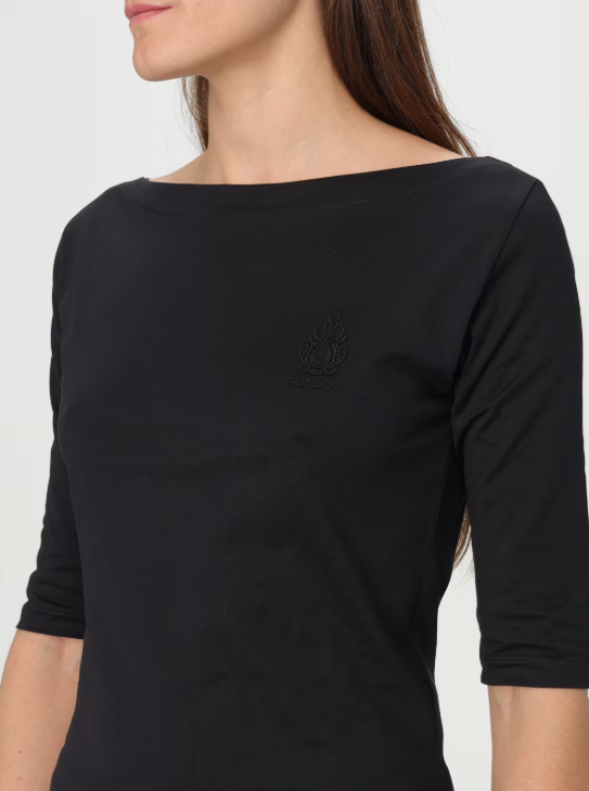 t-shirt scollo a barca DS028JF0271DIT1 999 DONDUP 