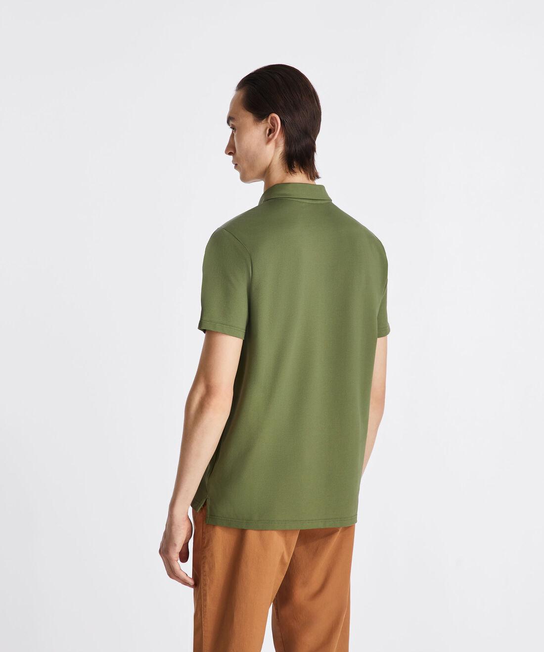 polo in cotone stretch con logo MEZZOLA 02 794 PeUTEREY 
