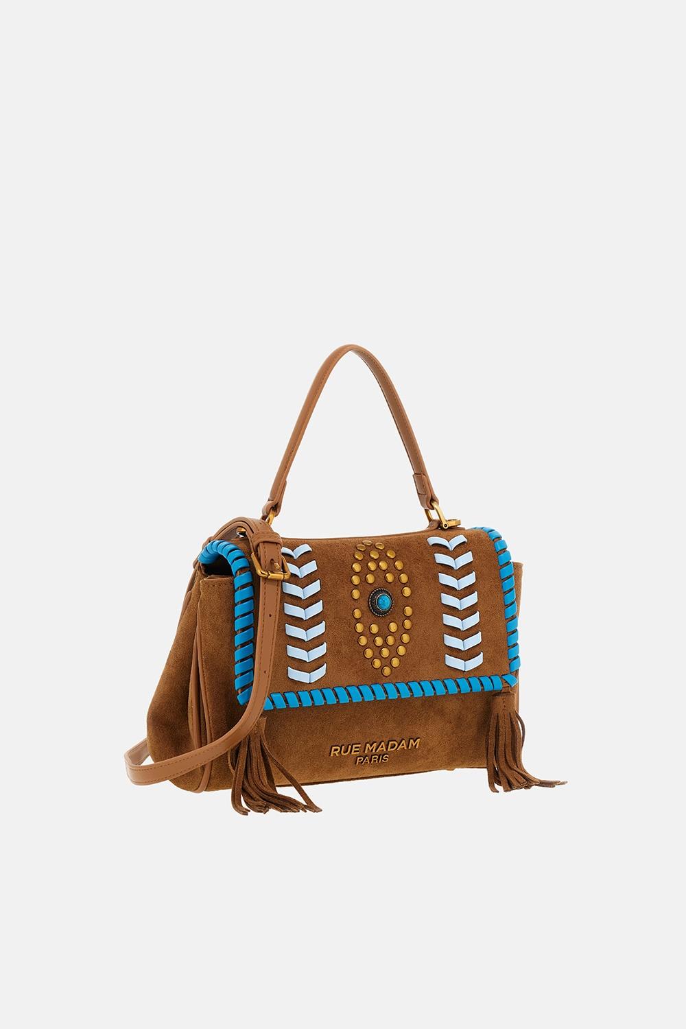borsa les jours etnic LES JOURS XS ETNIC 1536 SUEDE COGNAC RUE MADAM PARIS 